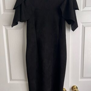 Elegant Black Dress with Layered Sleeves
